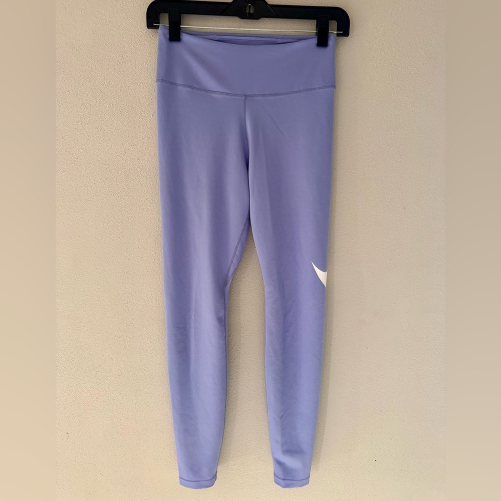 Nike Size S Women's Lavender Swoosh High-Rise 7/8 Leggings - Picture 4 of 11